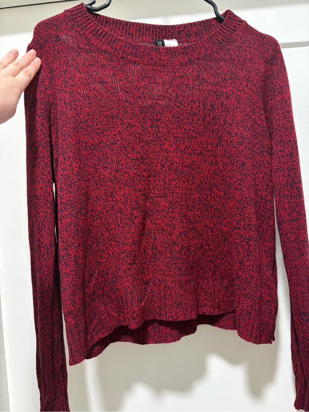 Divided Red & Black Marled Crewneck Sweater